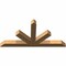Ekena Millwork Saratoga Timber Gable Bracket, Western Red Cedar, 48"W x 24"H x 3 1/2"D x 3 1/2"F, 12/12 Pitch GBW048X24X0404SAR00SWR - alternate 5